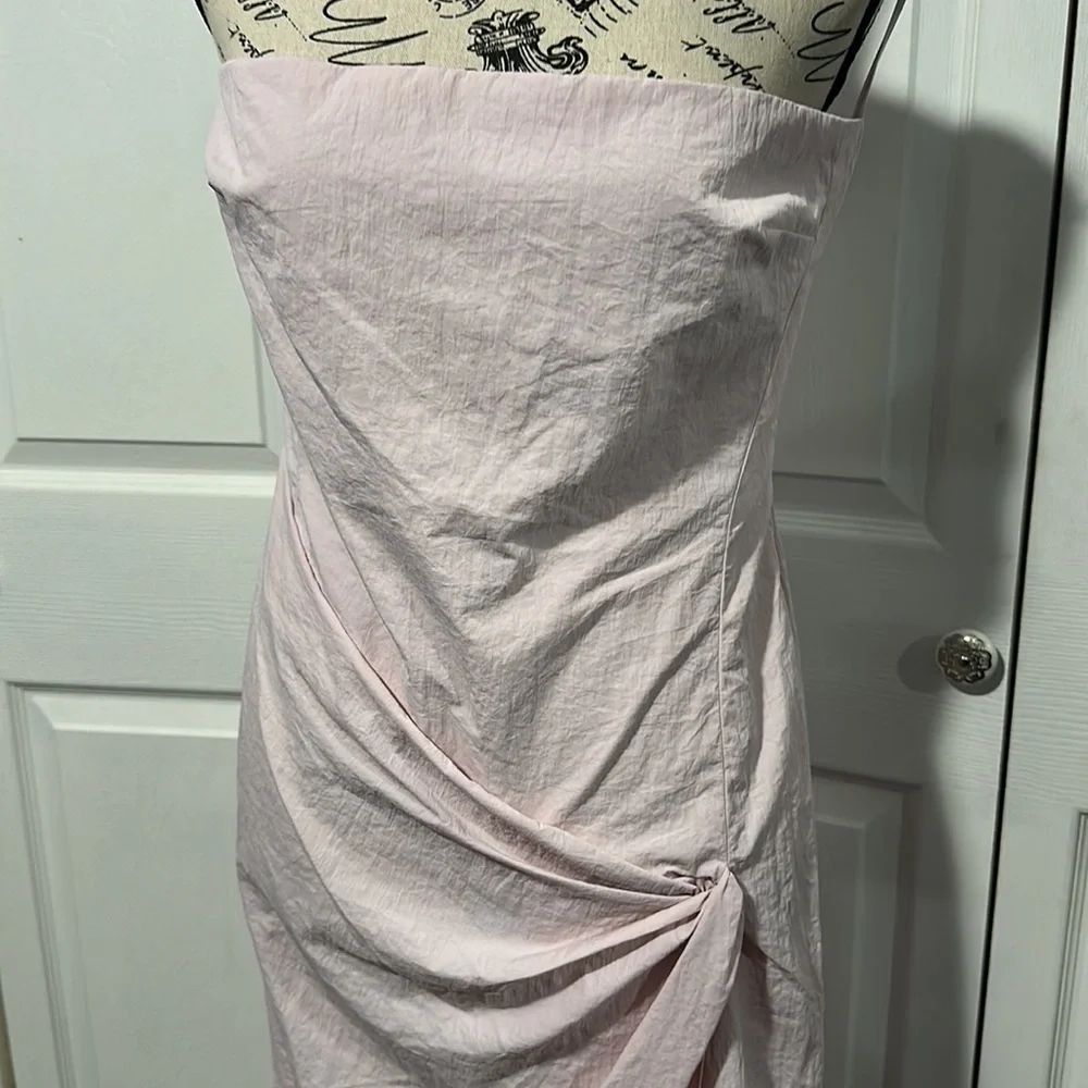 Bec + Bridge Adrianna Strapless Maxi Dress in “Quartz Pink”